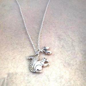 Silver Coloured Squirrel Necklace