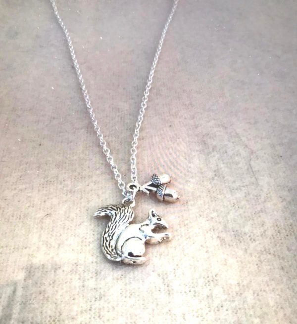 Silver Coloured Squirrel Necklace
