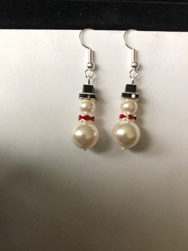 Iridescent Snowman Earrings - Image 2