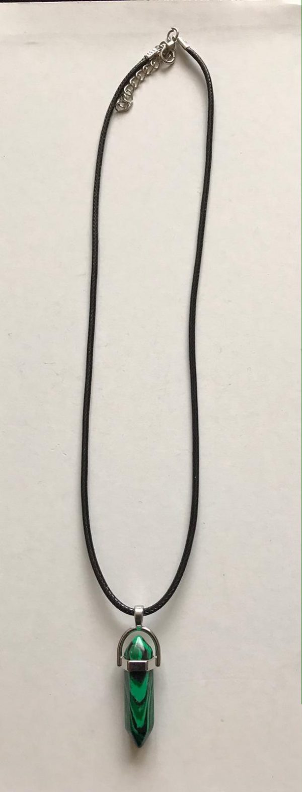 Wax Cord Necklace with Stone Pendant - Image 10