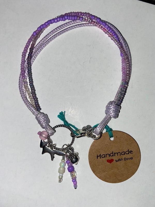 Bead & Cord Handmade Bracelet - Image 3