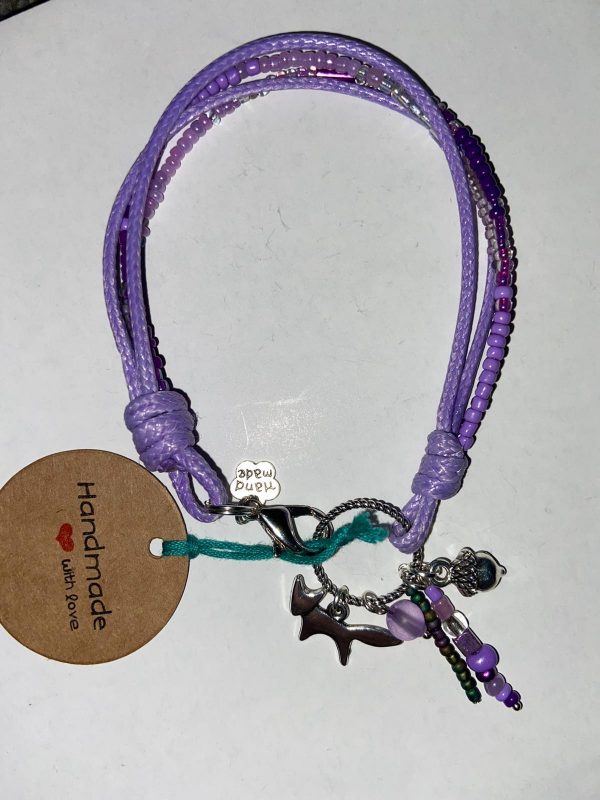 Bead & Cord Handmade Bracelet - Image 2