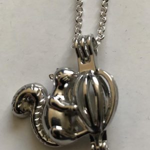 Squirrel Locket Necklace 18"