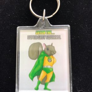 Jason The Super Grey Squirrel Keyring