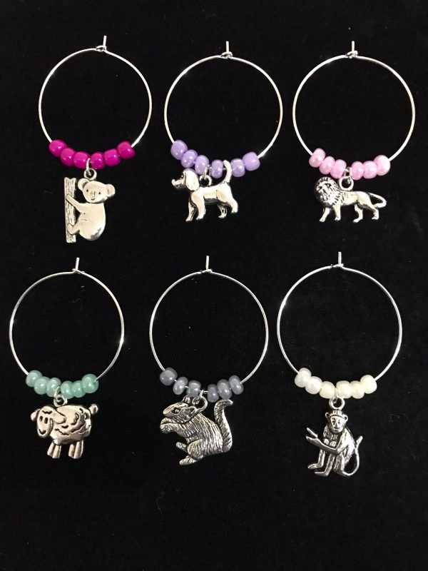 Set of 6 Handmade Wine Glass Charms - Image 2