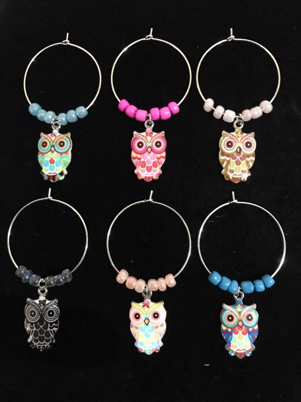 Set of 6 Handmade Wine Glass Charms