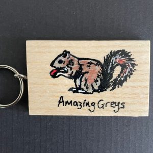 Hand Painted Vegan Ink Amazing Greys Keyring