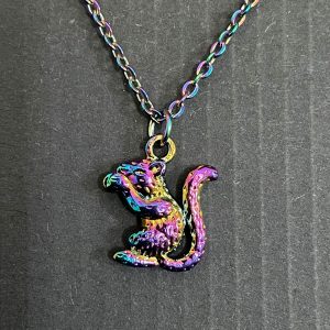 Rainbow Coloured Squirrel Necklace