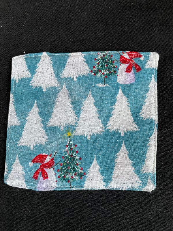 Handmade Fabric Christmas Coasters (12cm x 12cm) - Image 4