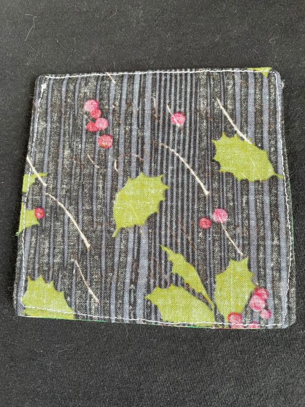Handmade Fabric Christmas Coasters (12cm x 12cm) - Image 9