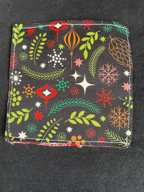 Handmade Fabric Christmas Coasters (12cm x 12cm) - Image 11