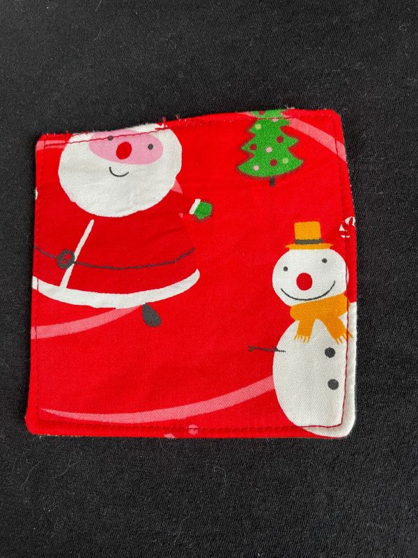Handmade Fabric Christmas Coasters (12cm x 12cm) - Image 6