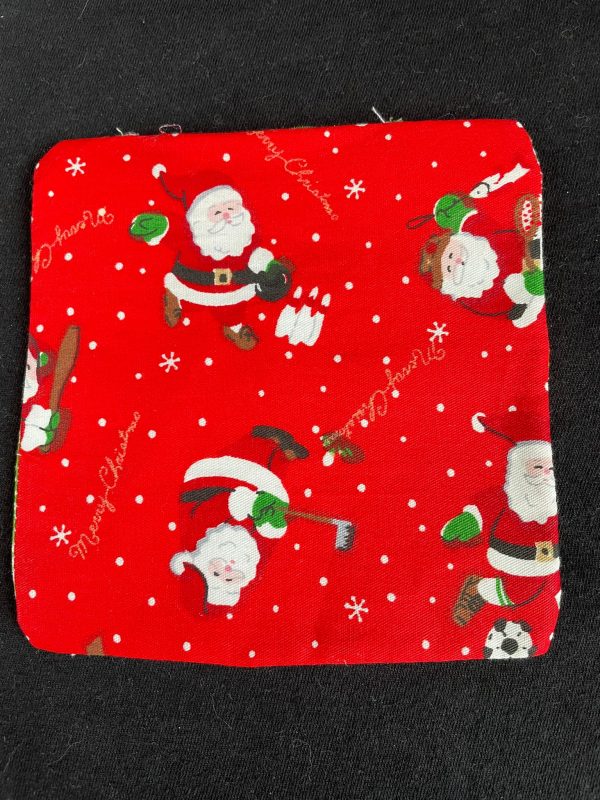 Handmade Fabric Christmas Coasters (12cm x 12cm) - Image 3