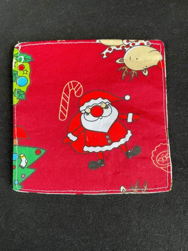 Handmade Fabric Christmas Coasters (12cm x 12cm) - Image 5