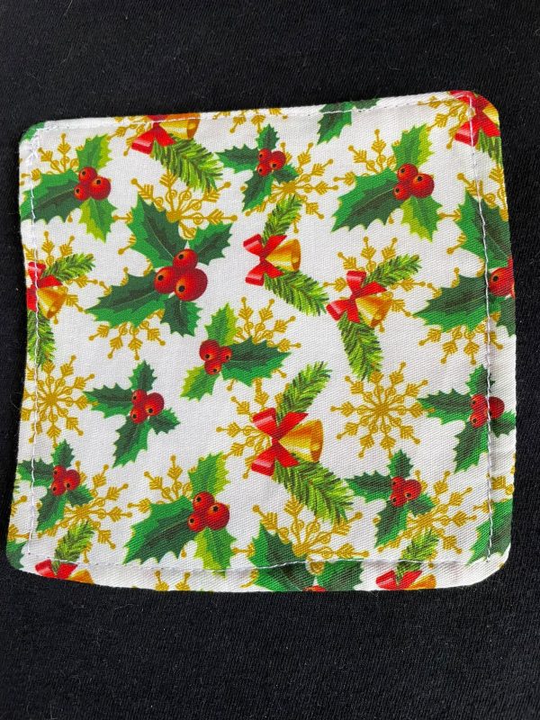 Handmade Fabric Christmas Coasters (12cm x 12cm) - Image 10