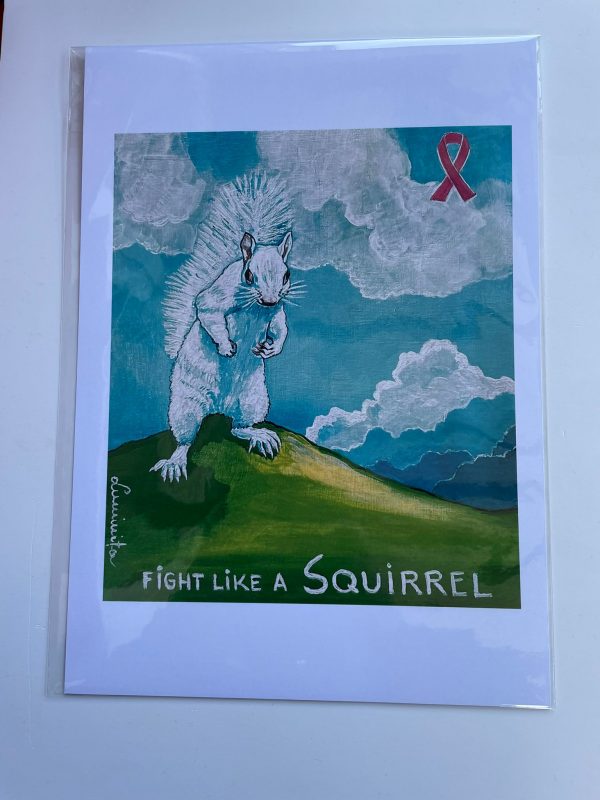 Fight Like a Squirrel A4 Print
